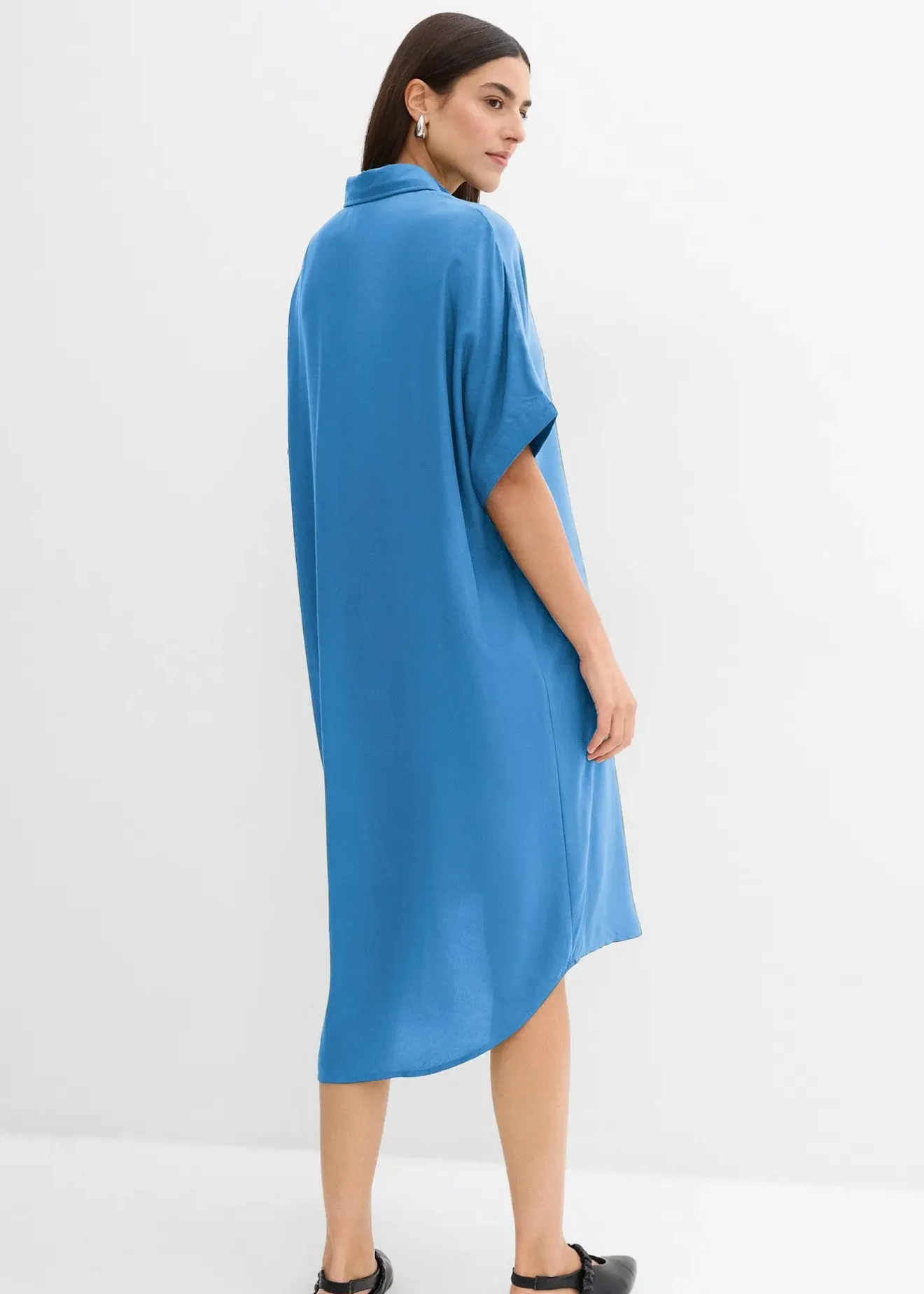 bonprix Robe-chemise fluide en viscose fine|Femme Robes