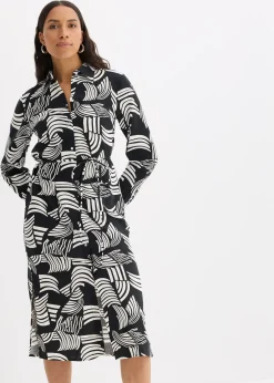 Femme bonprix Robes|Robe-chemise légère en lin majoritaire