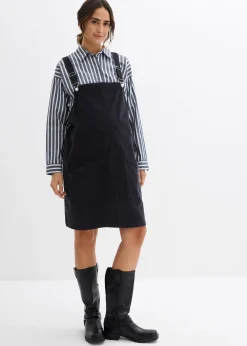 bonprix Robe-salopette de grossesse en velours côtelé extensible|Femme Femme Enceinte