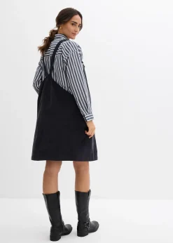 bonprix Robe-salopette de grossesse en velours côtelé extensible|Femme Femme Enceinte