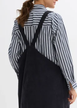 bonprix Robe-salopette de grossesse en velours côtelé extensible|Femme Femme Enceinte