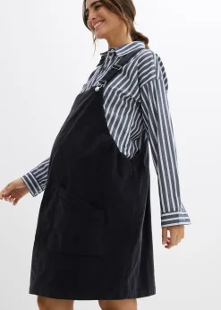 bonprix Robe-salopette de grossesse en velours côtelé extensible|Femme Femme Enceinte