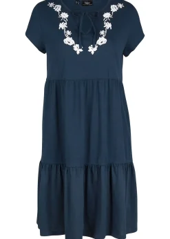 bonprix Robe-tunique en coton, manches courtes|Femme Robes