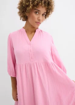 Femme bonprix Robes|Robe-tunique en gaze de coton douce