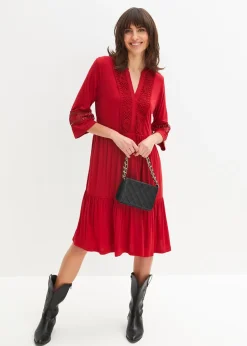 Femme bonprix Robes|Robe-tunique en viscose douce