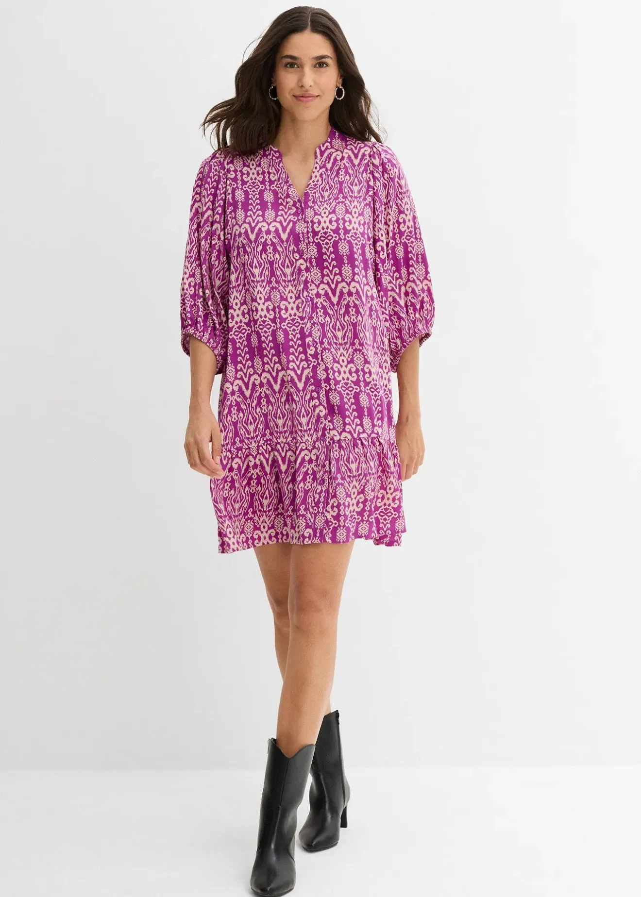 Femme bonprix Robes|Robe-tunique en viscose douce