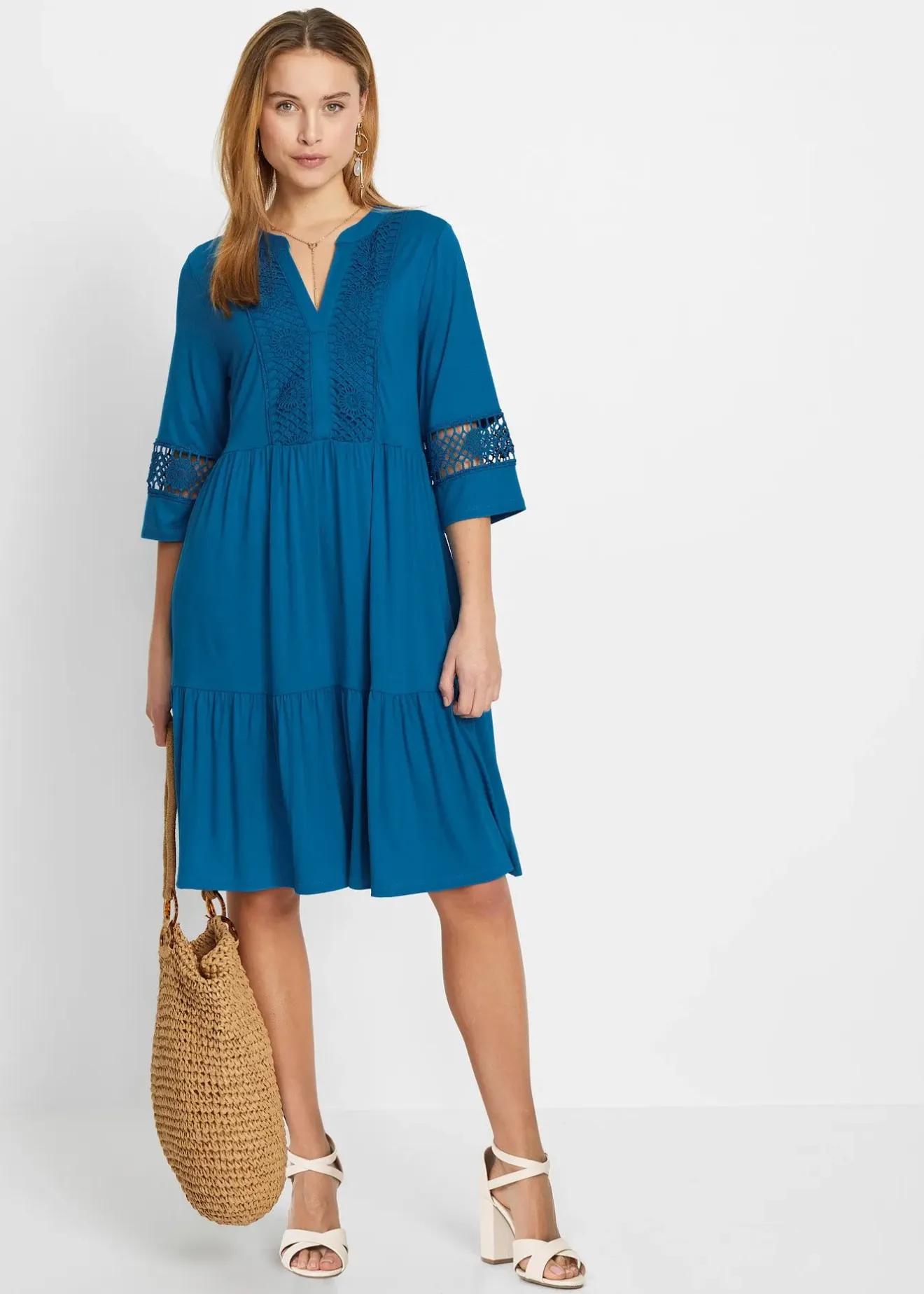 Femme bonprix Robes|Robe-tunique en viscose douce