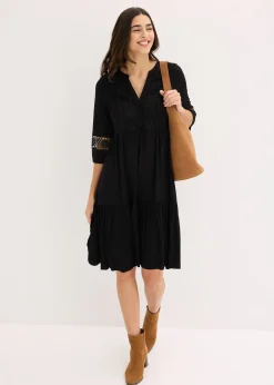 Femme bonprix Robes|Robe-tunique en viscose douce