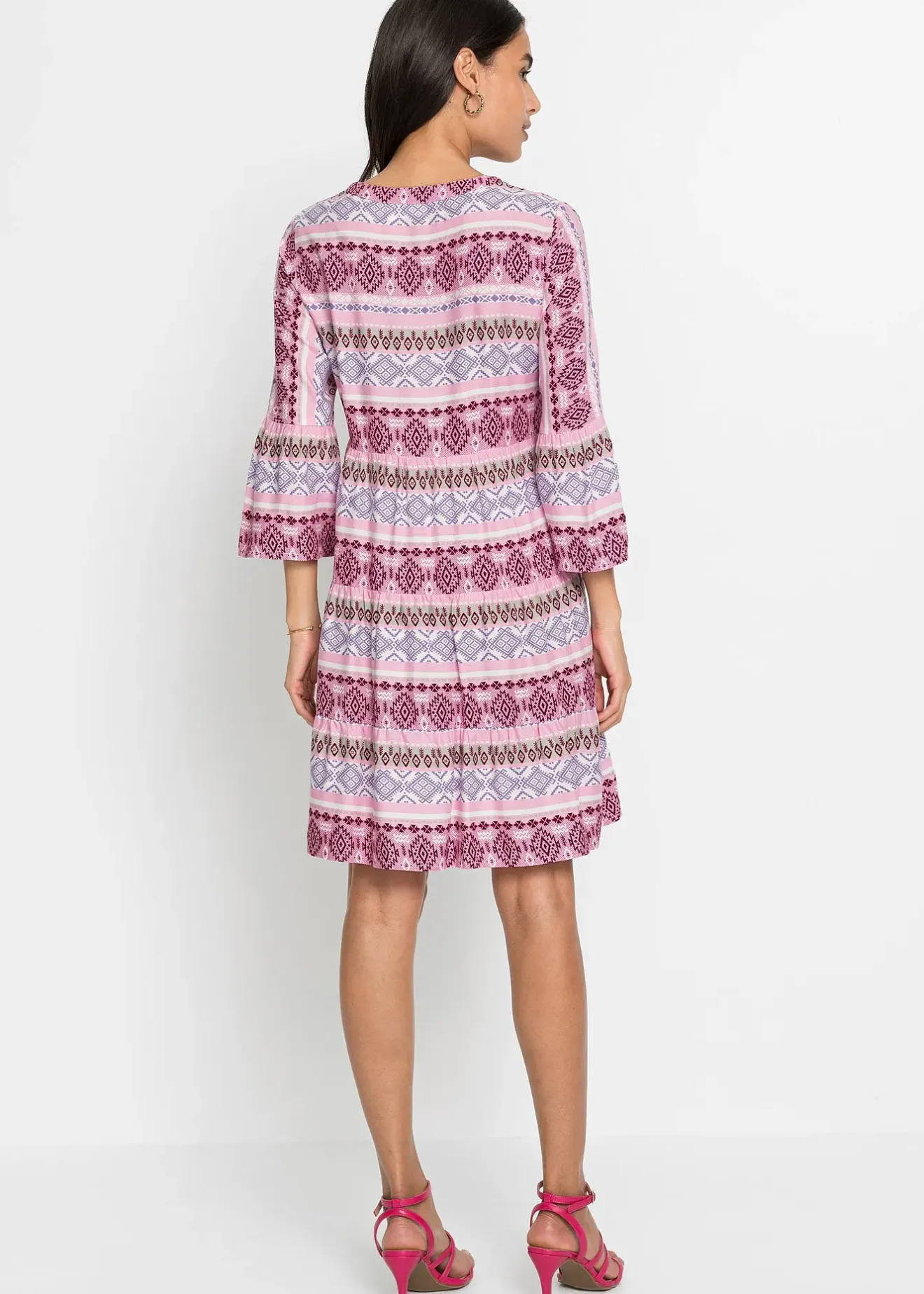 Femme bonprix Robes|Robe-tunique en viscose fluide