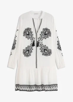 Femme bonprix Robes|Robe-tunique en viscose texturée