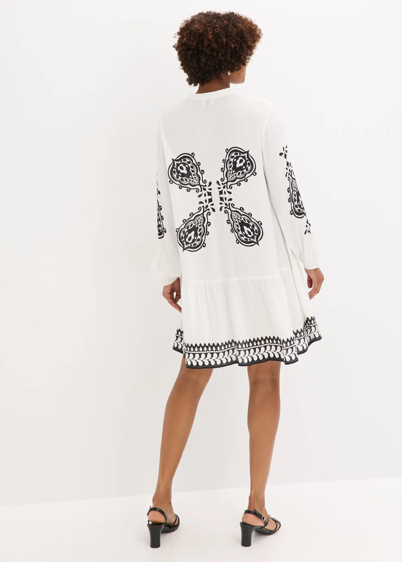 Femme bonprix Robes|Robe-tunique en viscose texturée