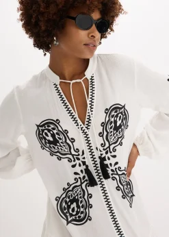 Femme bonprix Robes|Robe-tunique en viscose texturée