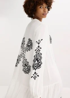 Femme bonprix Robes|Robe-tunique en viscose texturée