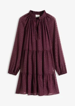 bonprix Robe-tunique en voile plumetis irisé|Femme Robes