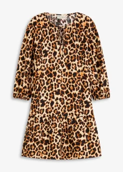 Femme bonprix Robes|Robe-tunique imprimée en crêpe texturé