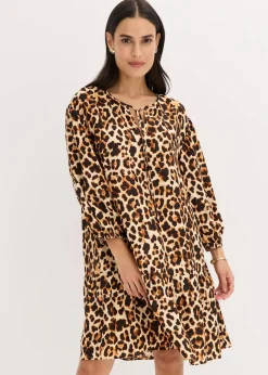 Femme bonprix Robes|Robe-tunique imprimée en crêpe texturé