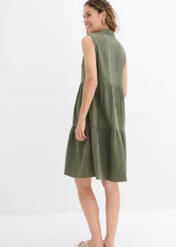 Femme bonprix Robes|Robe-tunique légère en gaze de coton