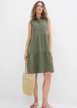 Femme bonprix Robes|Robe-tunique légère en gaze de coton