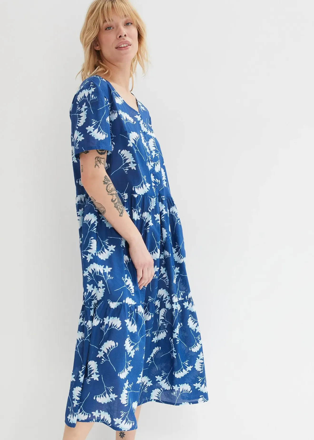 Femme bonprix Robes|Robe-tunique, longueur midi