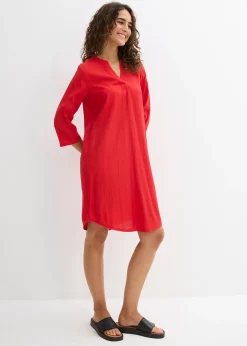Femme bonprix Robes|Robe-tunique texturée en viscose majoritaire