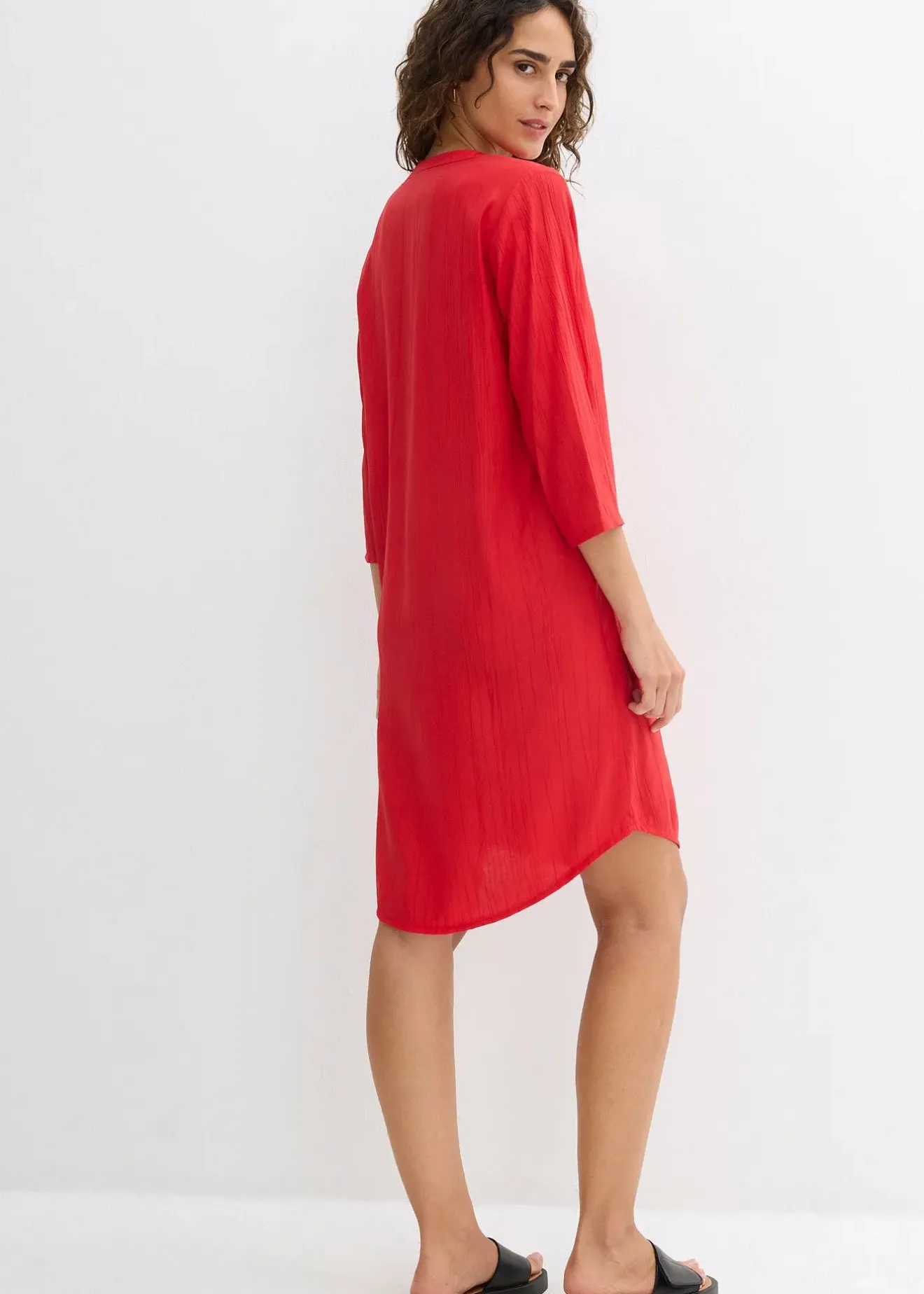 Femme bonprix Robes|Robe-tunique texturée en viscose majoritaire