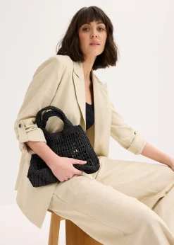 bonprix Sac à bandoulière aspect paille|Femme Sacs