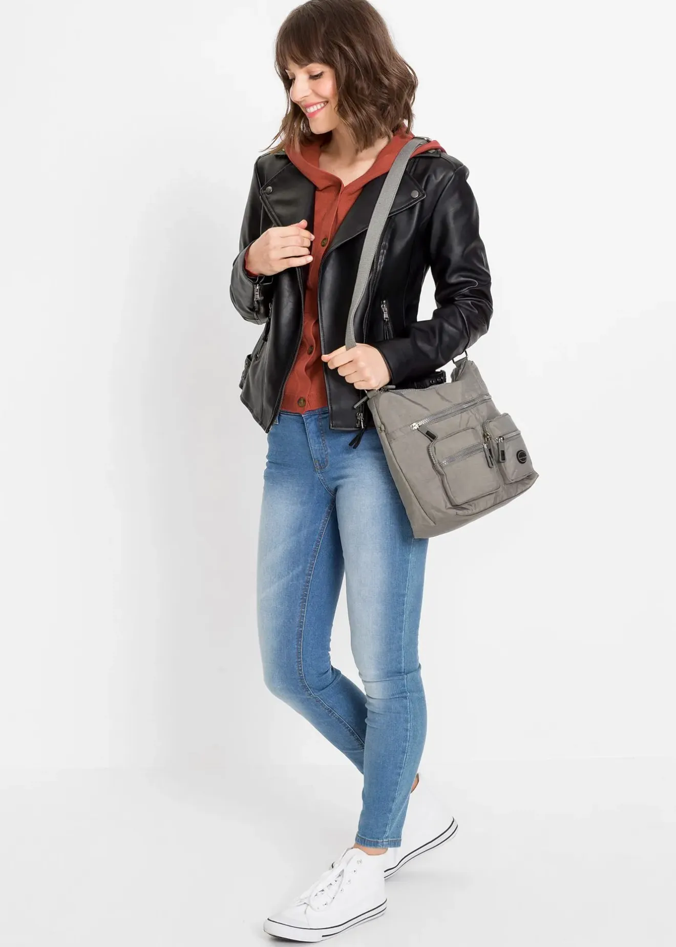 Femme bonprix Sacs|Sac à bandoulière avec poches extérieures