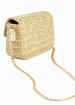 Femme bonprix Sacs|Sac à bandoulière effet paille avec fil brillant