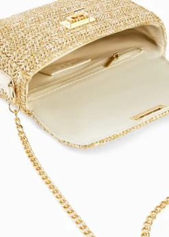 Femme bonprix Sacs|Sac à bandoulière effet paille avec fil brillant