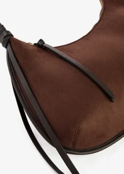 bonprix Sac à bandoulière en suédine avec passepoil|Femme Sacs