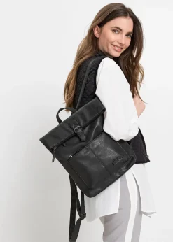 bonprix Sac à dos avec poche extérieure et boucle|Femme Sacs