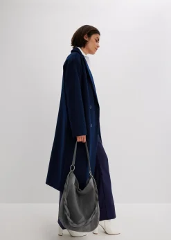 Femme bonprix Sacs|Sac en cuir velours avec sangle décorative