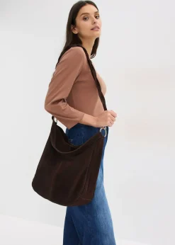bonprix Sac en cuir velours avec sangle décorative|Femme Sacs