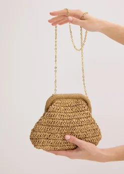bonprix Sac en paille à bandoulière|Femme Sacs