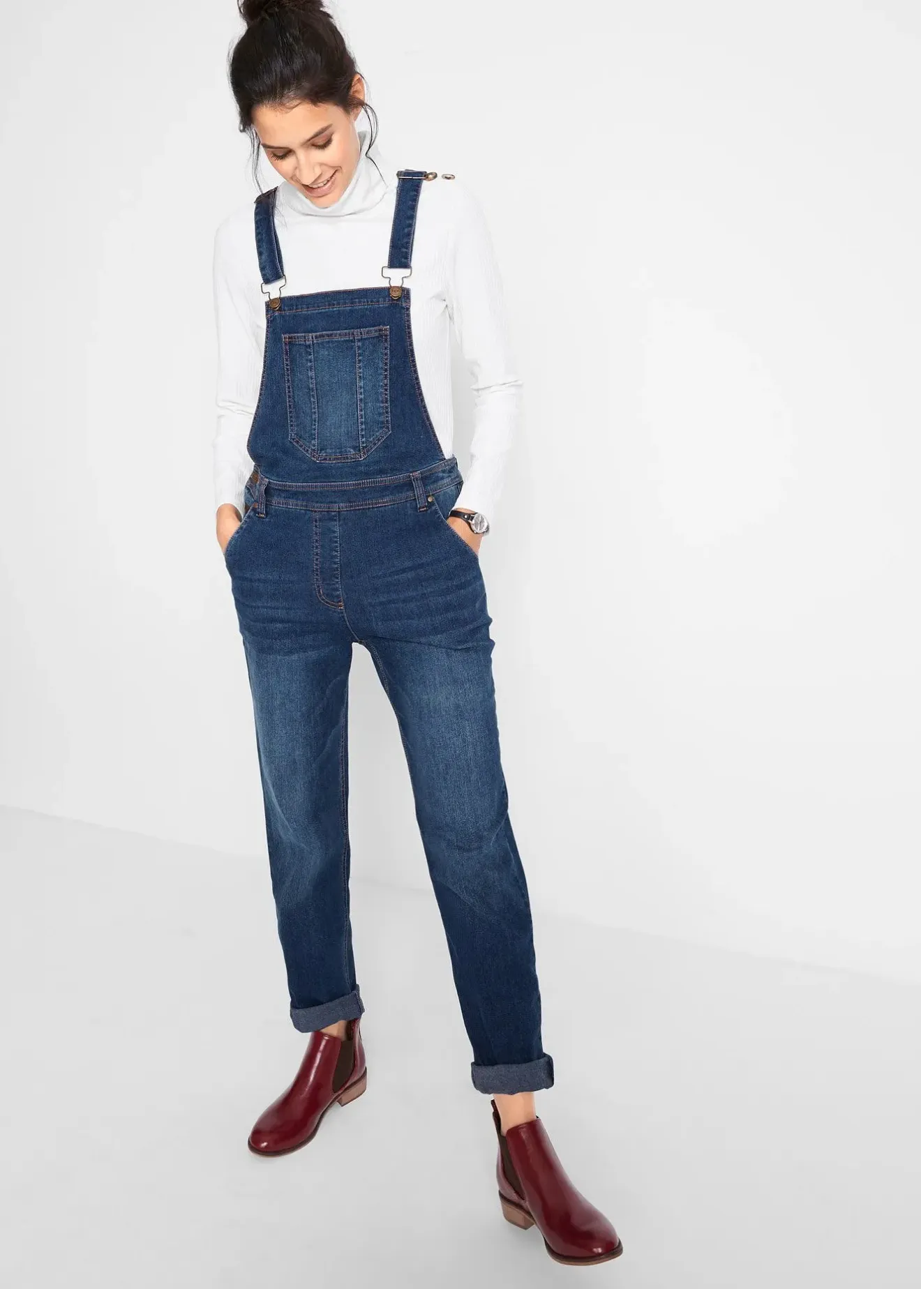 bonprix Salopette en jean boyfriend|Femme Jeans