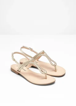bonprix Sandales entredoigt, aspect tressé|Femme Chaussures D'Été|Vêtements De Plage