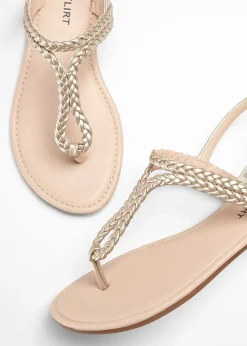 bonprix Sandales entredoigt, aspect tressé|Femme Chaussures D'Été|Vêtements De Plage