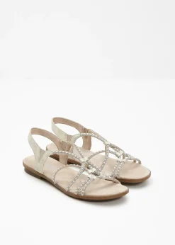 Rieker Sandales confortables avec strass|Femme Marques|Chaussures Confort