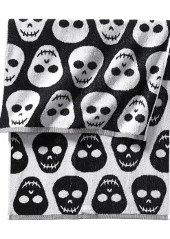 bonprix Salle De Bain·Serviettes De Toilette|Serviettes De Toilette|Serviette de toilette à motif tête de mort