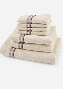 bonprix Salle De Bain·Serviettes De Toilette|Serviettes De Toilette|Serviette de toilette avec détails rayés