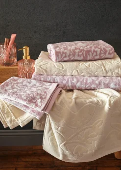 bonprix Salle De Bain·Serviettes De Toilette|Serviettes De Toilette|Serviette de toilette en coton à motif en relief