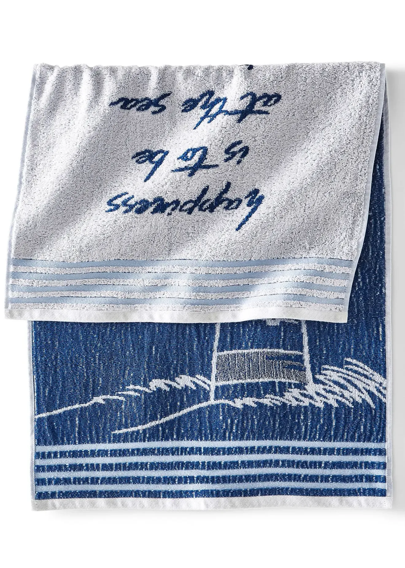 bonprix Serviette de toilette pur coton motif phare| Salle De Bain·Serviettes De Toilette|Serviettes De Toilette