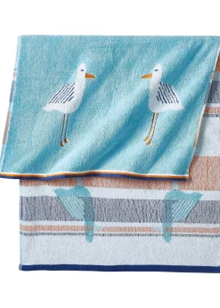 bonprix Serviette de toilette pur coton motif mouettes| Salle De Bain·Serviettes De Toilette|Serviettes De Toilette