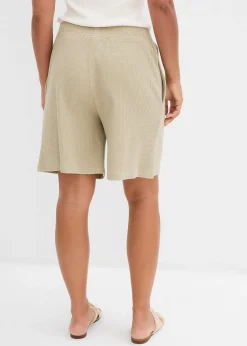 bonprix Short 100% coton avec taille élastiquée|Femme Deux Pièces & Ensembles|Shorts