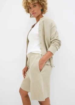 bonprix Short 100% coton avec taille élastiquée|Femme Deux Pièces & Ensembles|Shorts