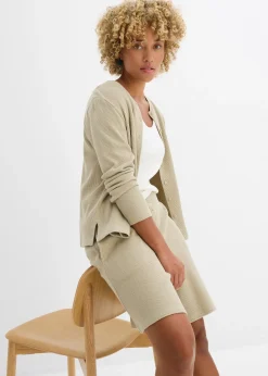 bonprix Short 100% coton avec taille élastiquée|Femme Deux Pièces & Ensembles|Shorts