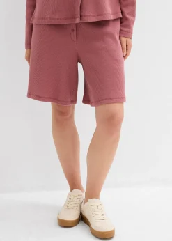 bonprix Short 100% coton avec taille élastiquée|Femme Deux Pièces & Ensembles|Shorts