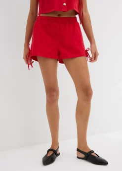 Femme bonprix Shorts|Pantalons|Short à taille élastiquée en coton extensible