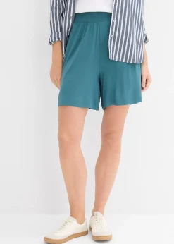 Femme bonprix Shorts|Basiques|Short à taille élastiquée en viscose douce et extensible