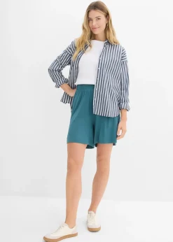 Femme bonprix Shorts|Basiques|Short à taille élastiquée en viscose douce et extensible